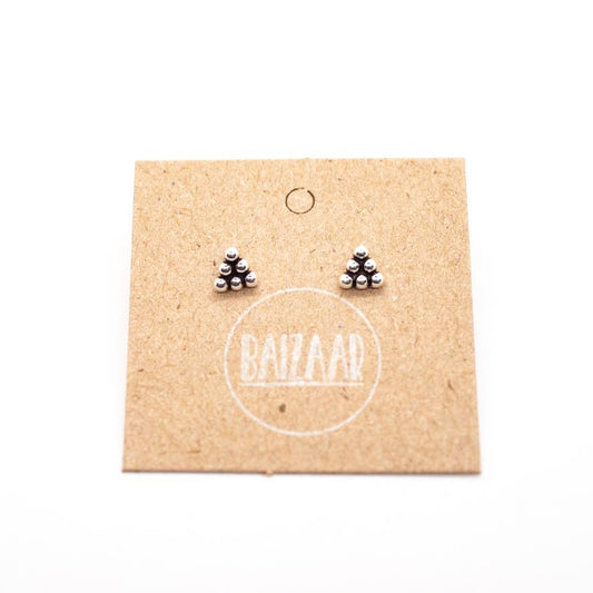 Sterling Silver Triangle Cluster Stud - MST GoodsBaizaar