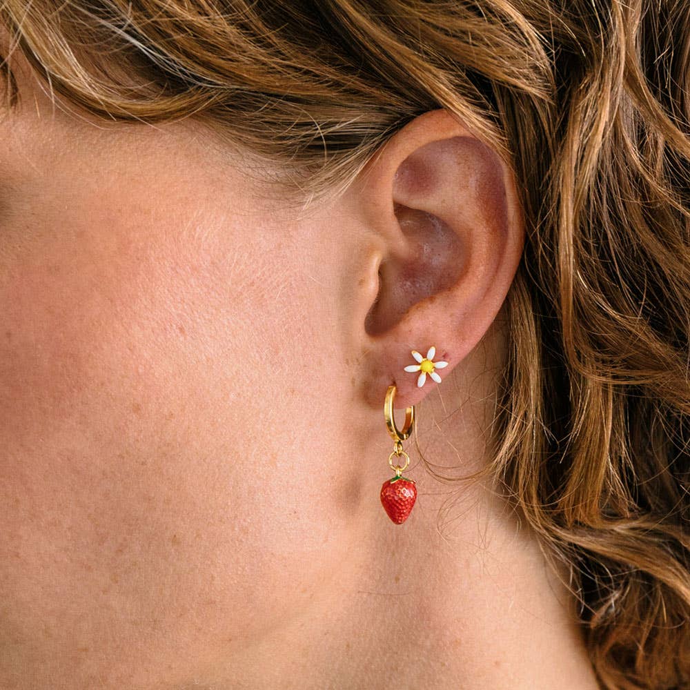 Strawberry Huggie Hoops - MST GoodsEarringsAmano Studio