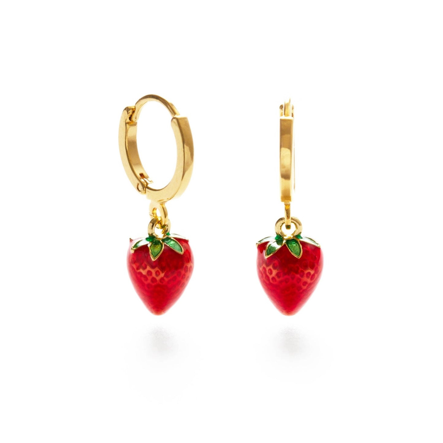 Strawberry Huggie Hoops - MST GoodsEarringsAmano Studio