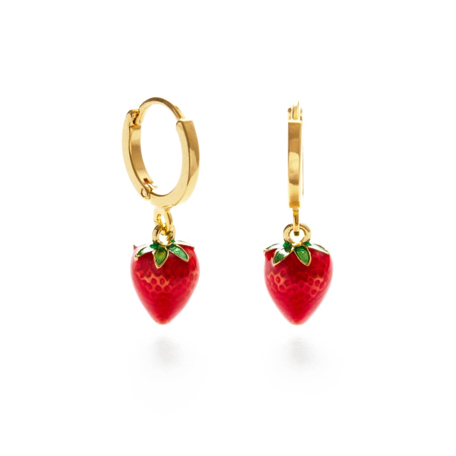 Strawberry Huggie Hoops - MST GoodsEarringsAmano Studio