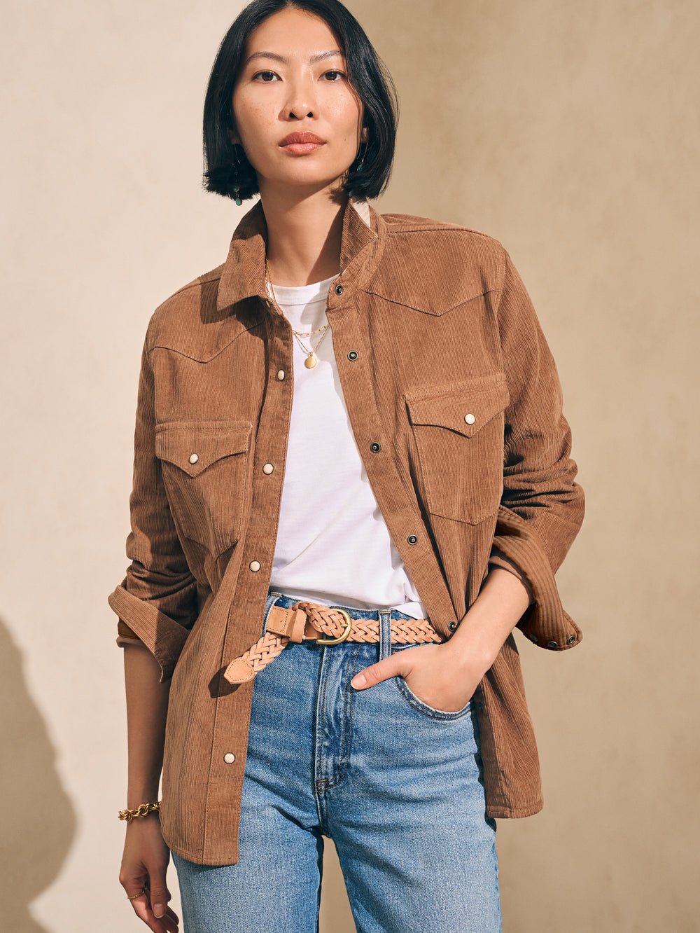 Stretch Cord Western Shirt - MST GoodsFaherty