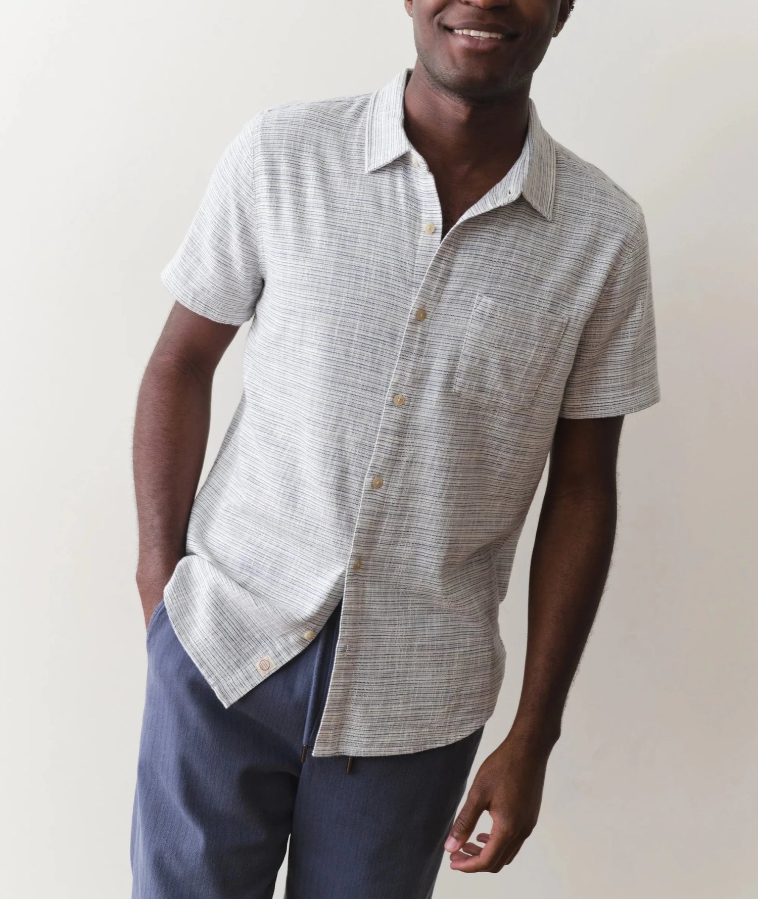 Stretch Selvedge Short Sleeve Shirt - MST GoodsMarine Layer