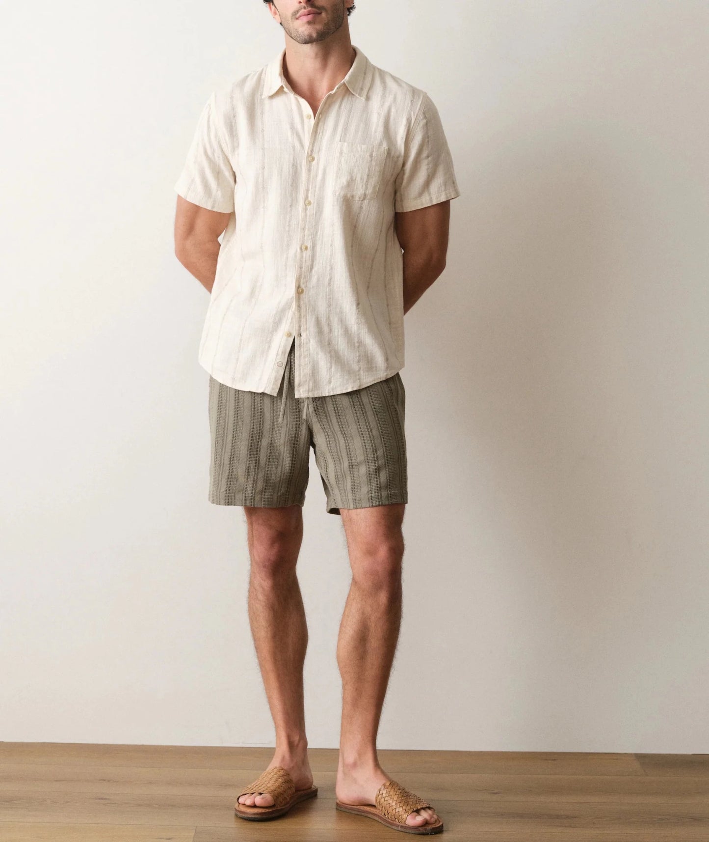 Stretch Selvedge Short Sleeve Shirt - MST GoodsMarine Layer