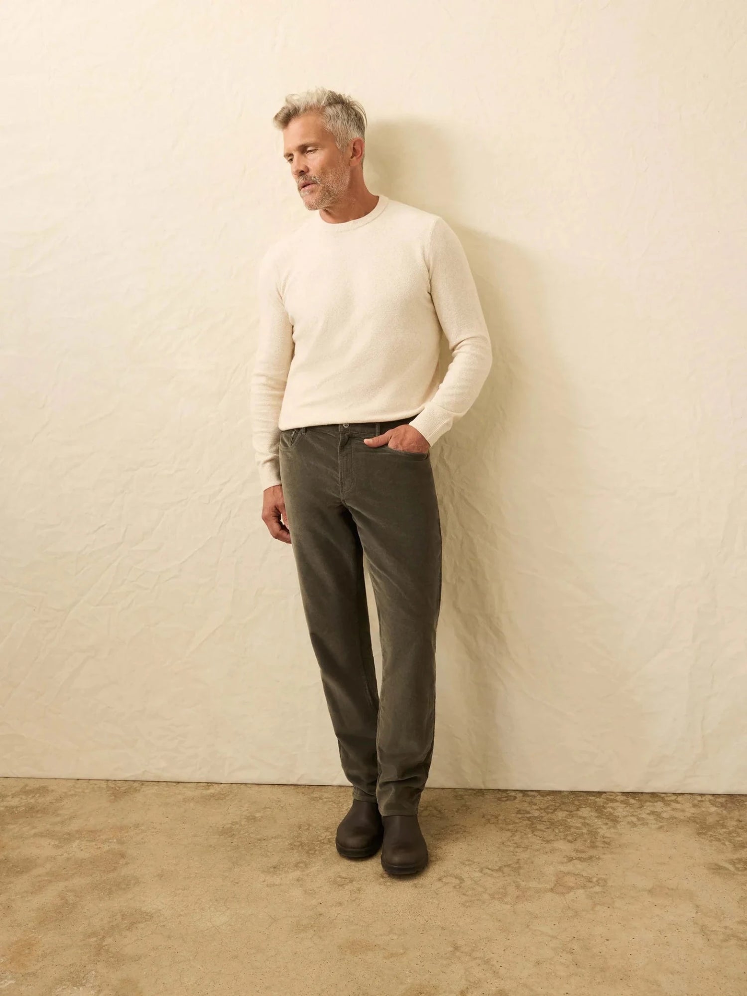 Stretch Terry Corduroy 5-Pocket Pant - MST GoodsFaherty