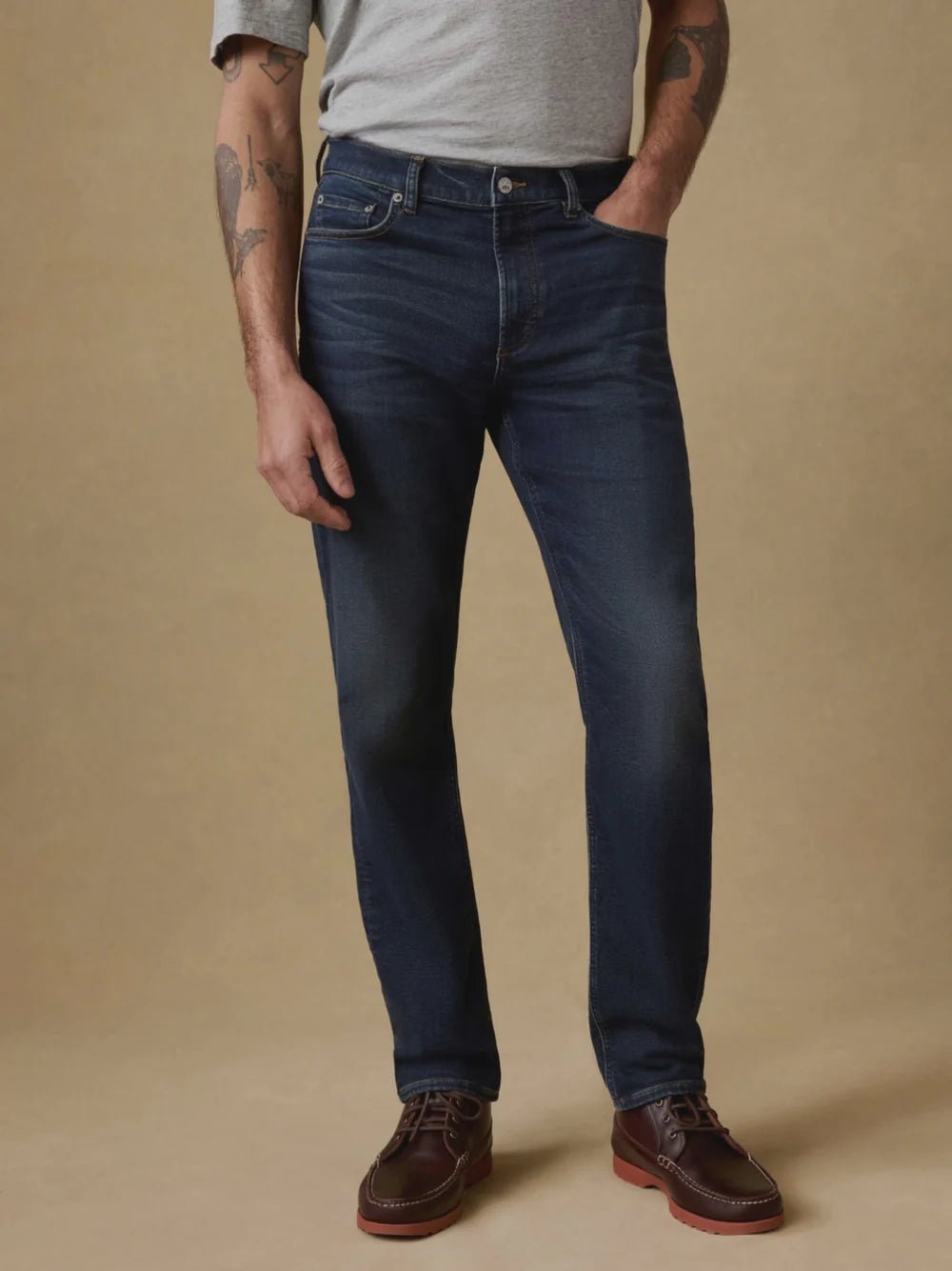 Stretch Terry Indigo 5 Pocket Pant - MST GoodsFaherty