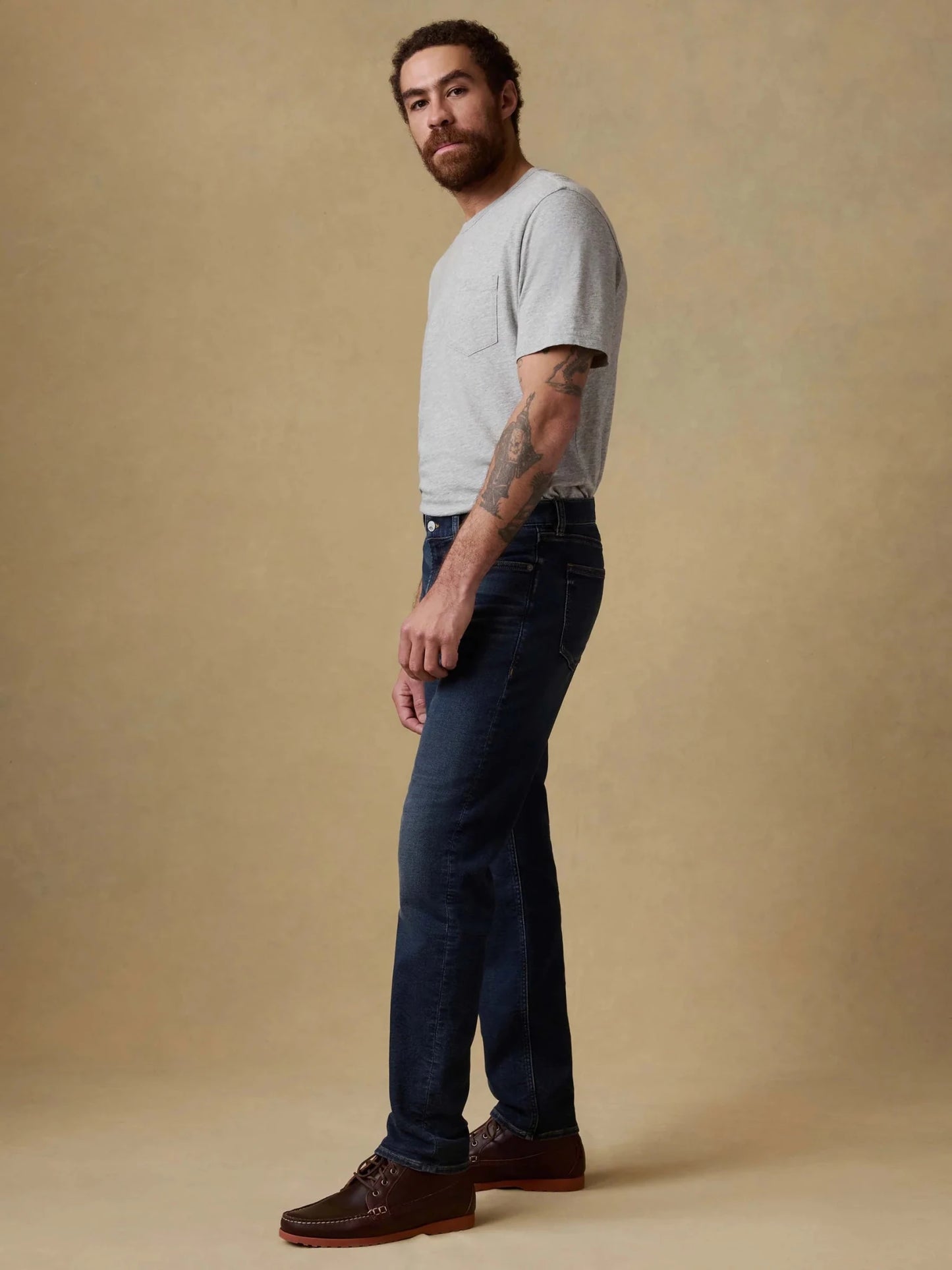 Stretch Terry Indigo 5 Pocket Pant - MST GoodsFaherty