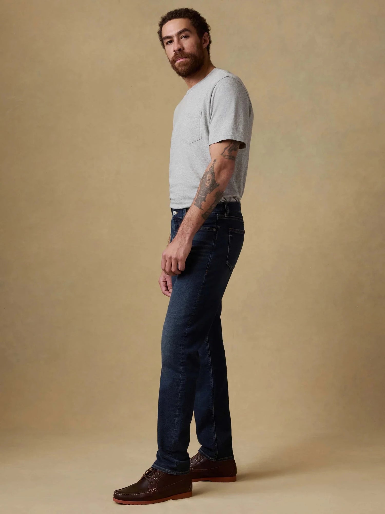 Stretch Terry Indigo 5 Pocket Pant - MST GoodsFaherty