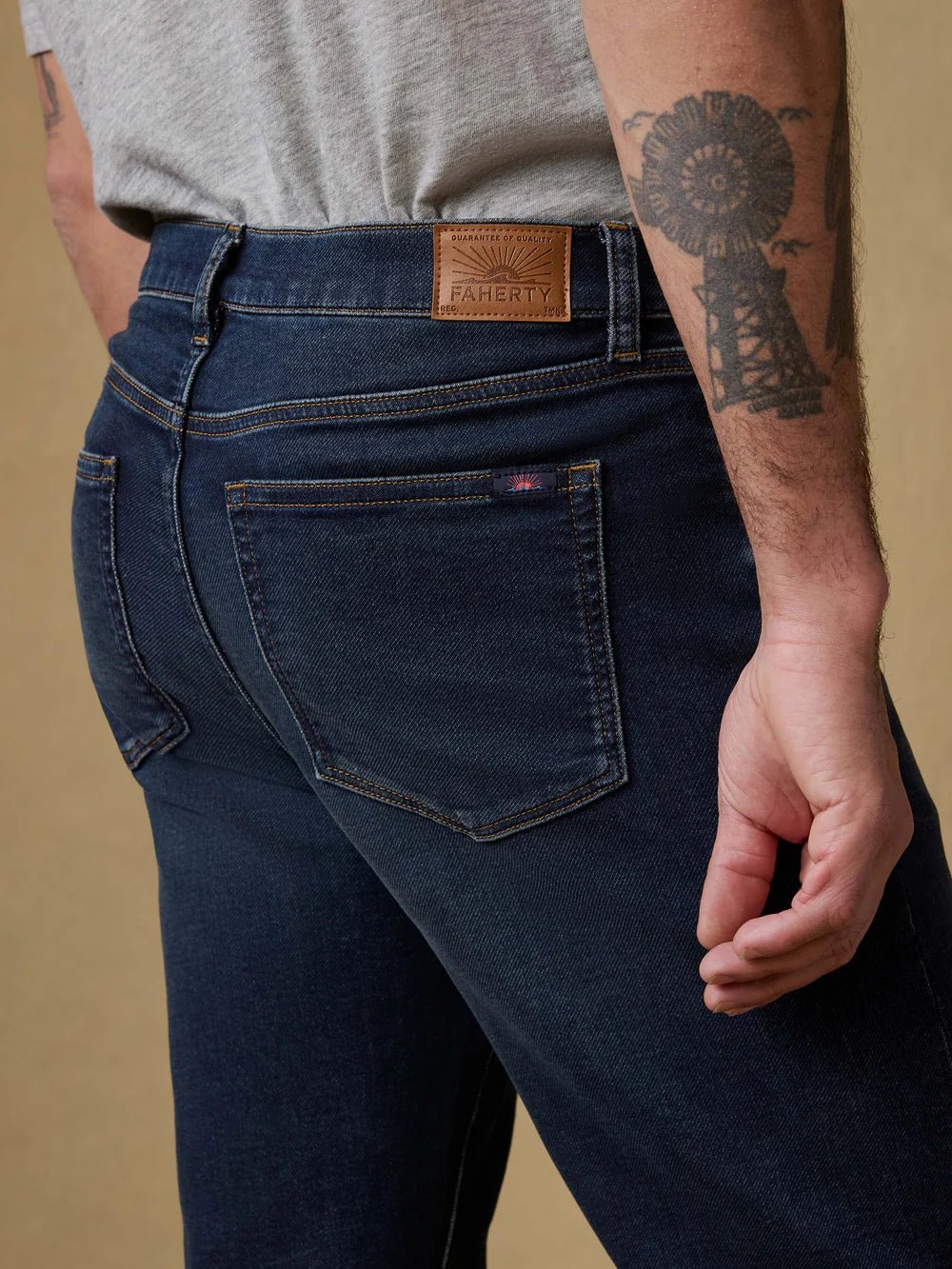 Stretch Terry Indigo 5 Pocket Pant - MST GoodsFaherty