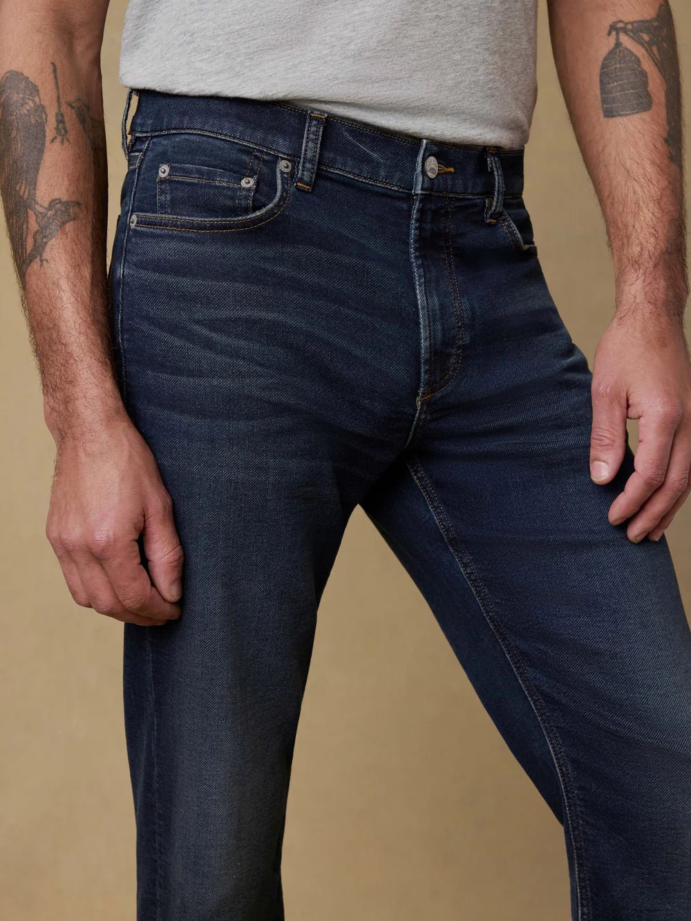 Stretch Terry Indigo 5 Pocket Pant - MST GoodsFaherty