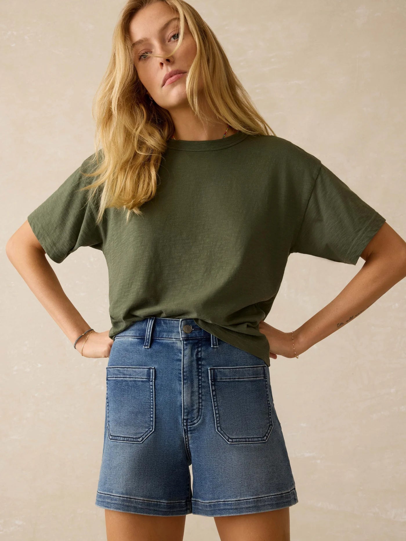 Stretch Terry Patch Pocket Short - MST GoodsFaherty