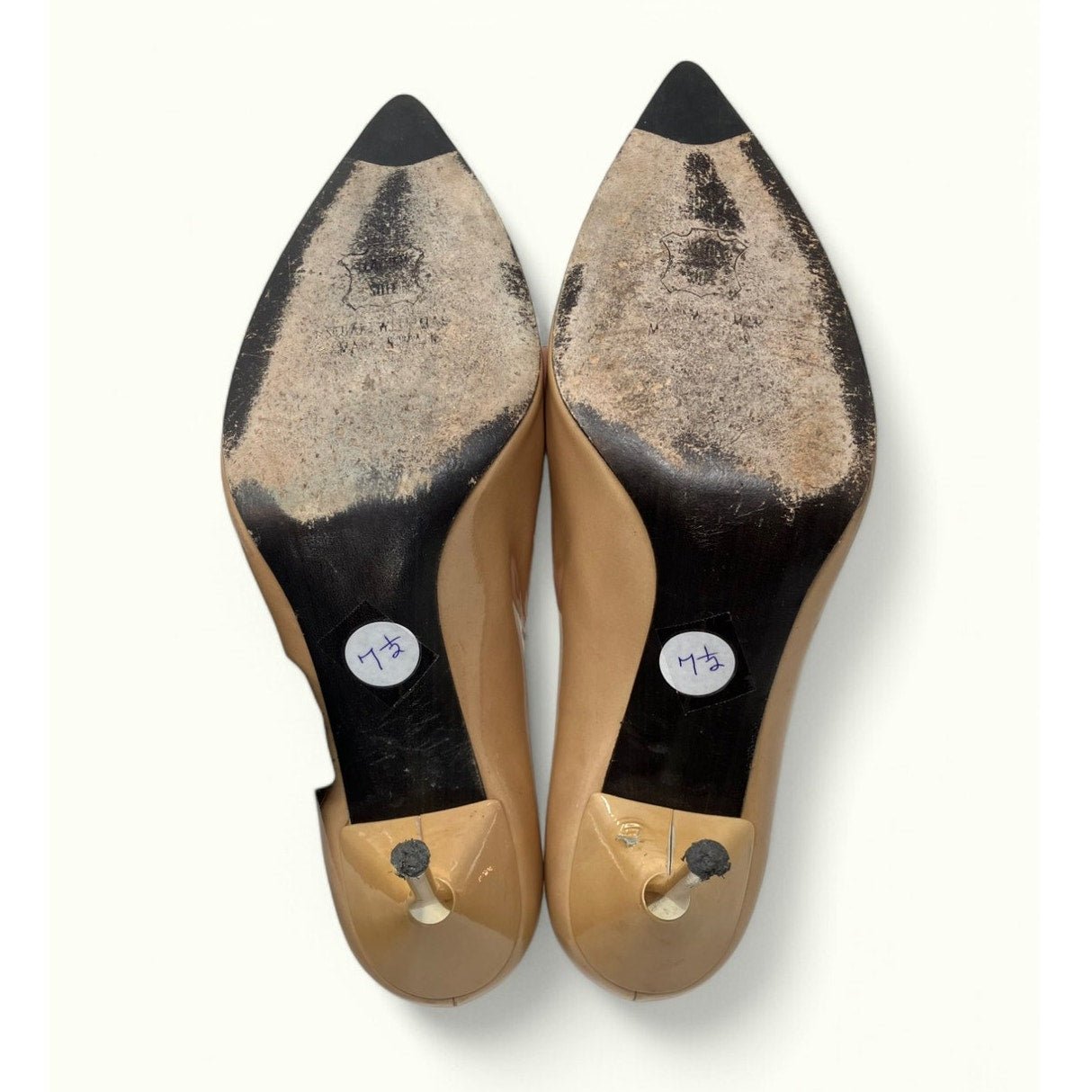 Stuart Weitzman Patent Leather Tan Pumps Women's Size 7.5 - MST GoodsStuart Weitzman