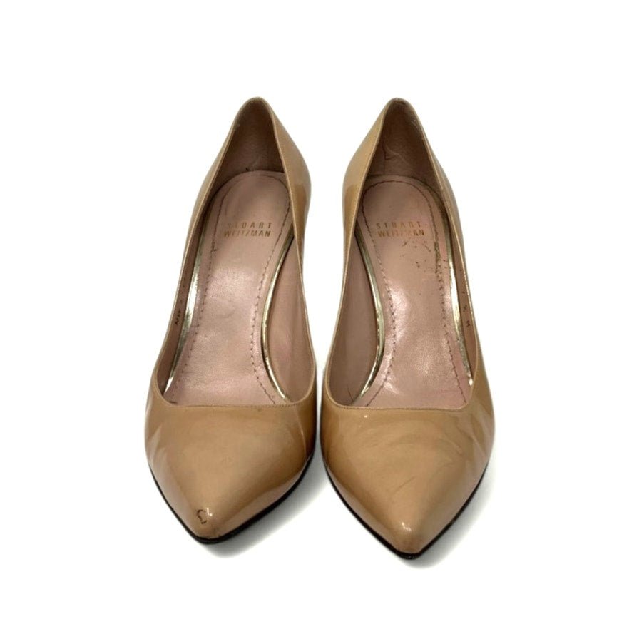 Stuart Weitzman Patent Leather Tan Pumps Women's Size 7.5 - MST GoodsStuart Weitzman