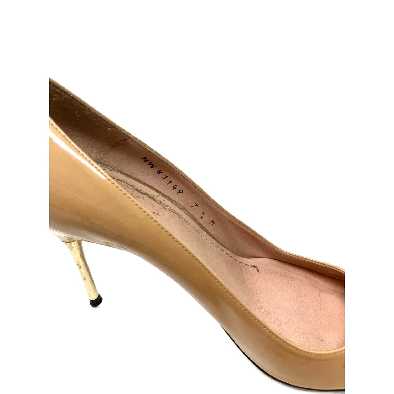 Stuart Weitzman Patent Leather Tan Pumps Women's Size 7.5 - MST GoodsStuart Weitzman