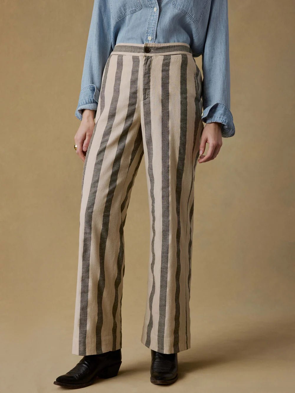 Sun Strider Linen Pant Pine Bay Stripe - MST GoodsFaherty
