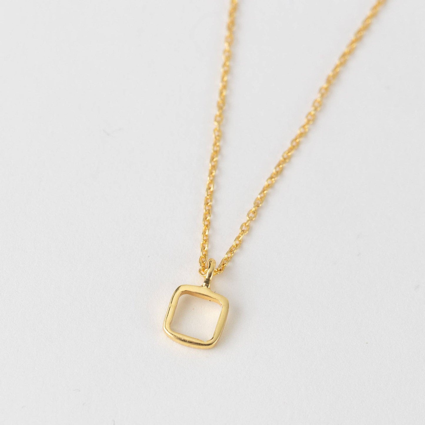 Sundar Square Pendant Gold Necklace - MST GoodsTen Thousand Villages