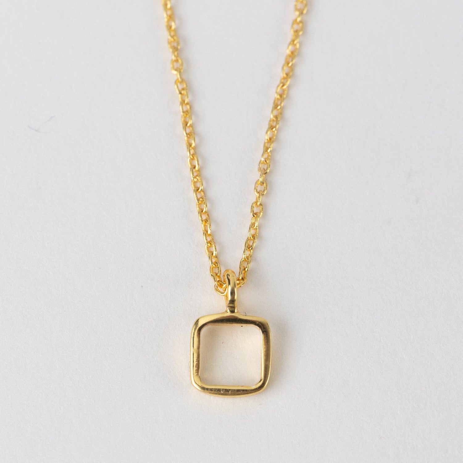 Sundar Square Pendant Gold Necklace - MST GoodsTen Thousand Villages