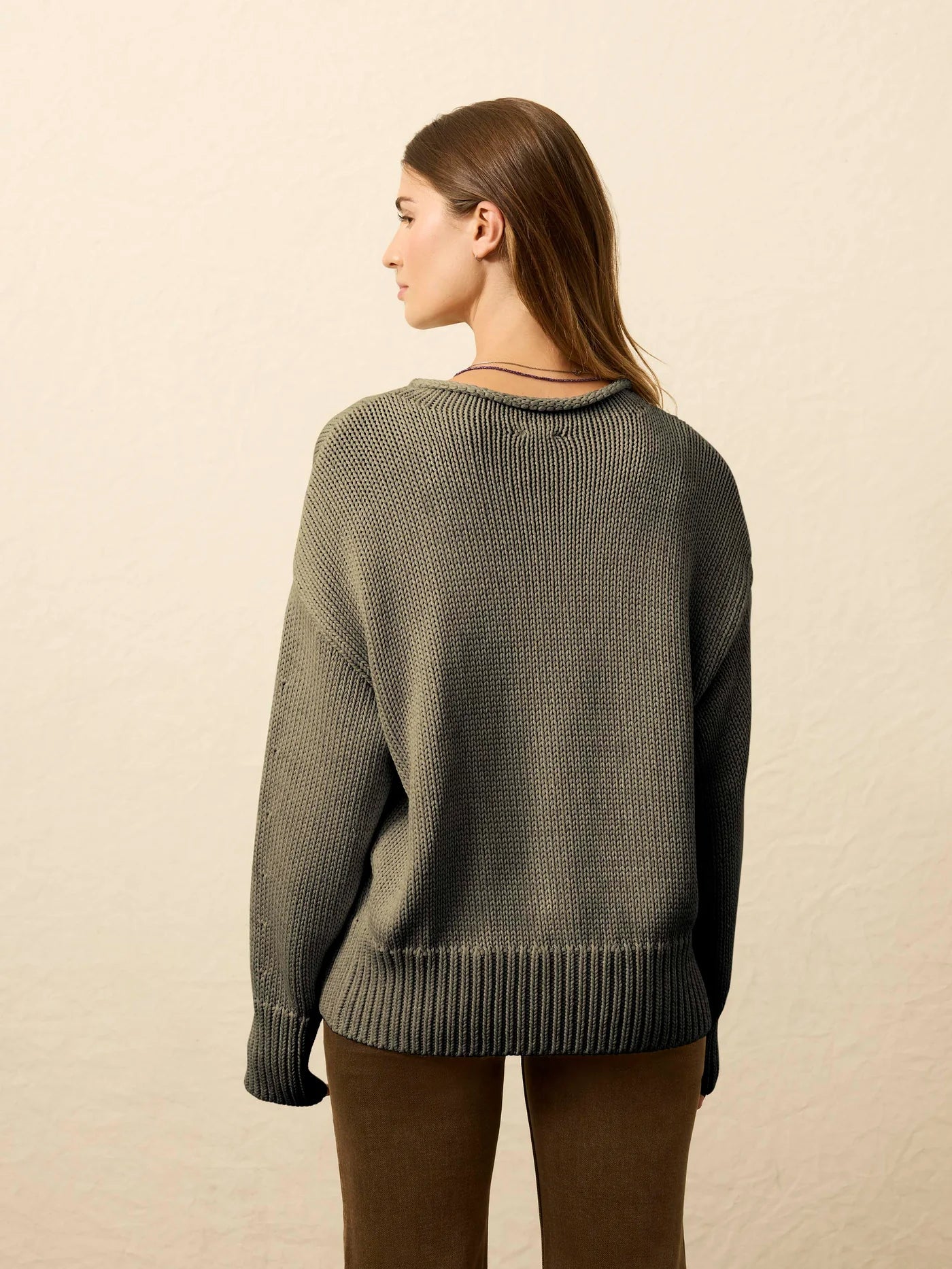 Sunwashed Cotton Roll Neck Sweater - MST GoodsFaherty