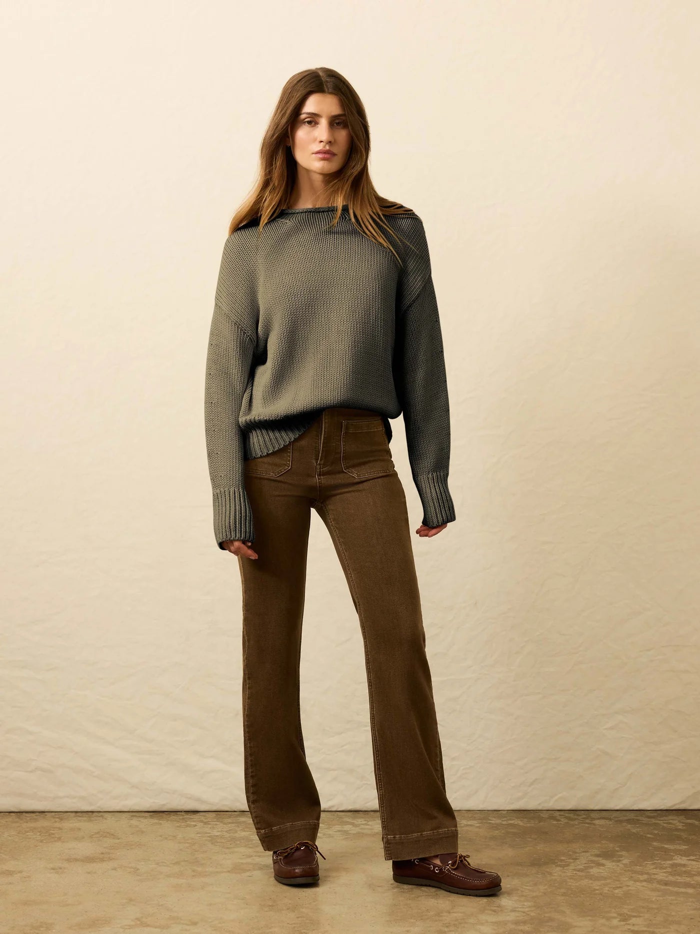 Sunwashed Cotton Roll Neck Sweater - MST GoodsFaherty