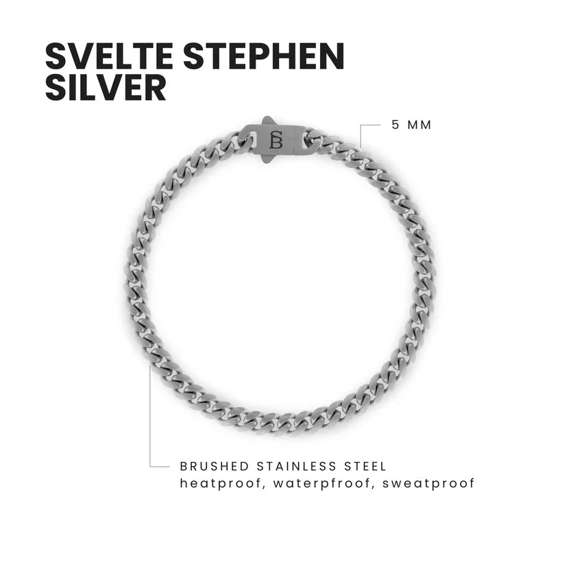 Svelte Stephen 5mm Chain Bracelet - MST GoodsBraceletsSteel & Barnett
