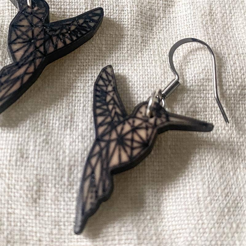 Tagua Hummingbird Drop Earrings - MST GoodsTen Thousand Villages