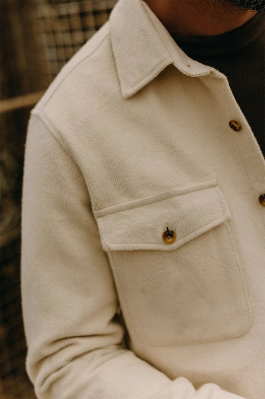 MARITIME SHIRT JACKET Vintage White Moleskin