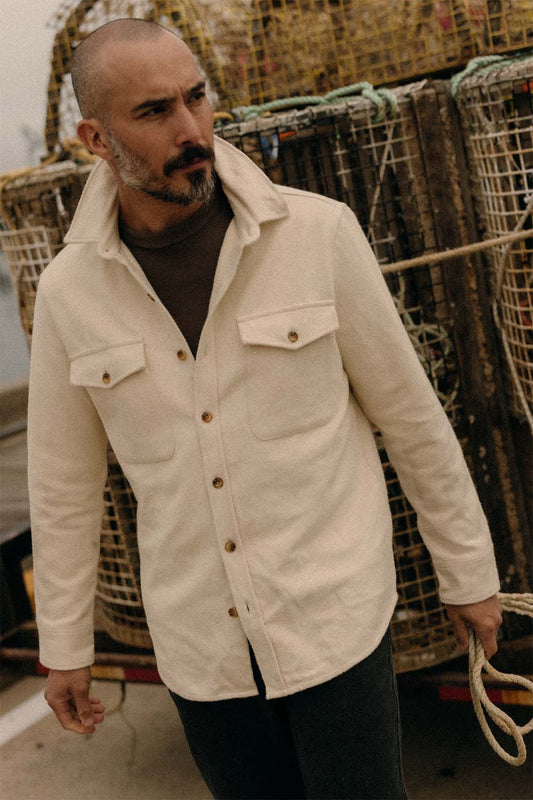 MARITIME SHIRT JACKET Vintage White Moleskin