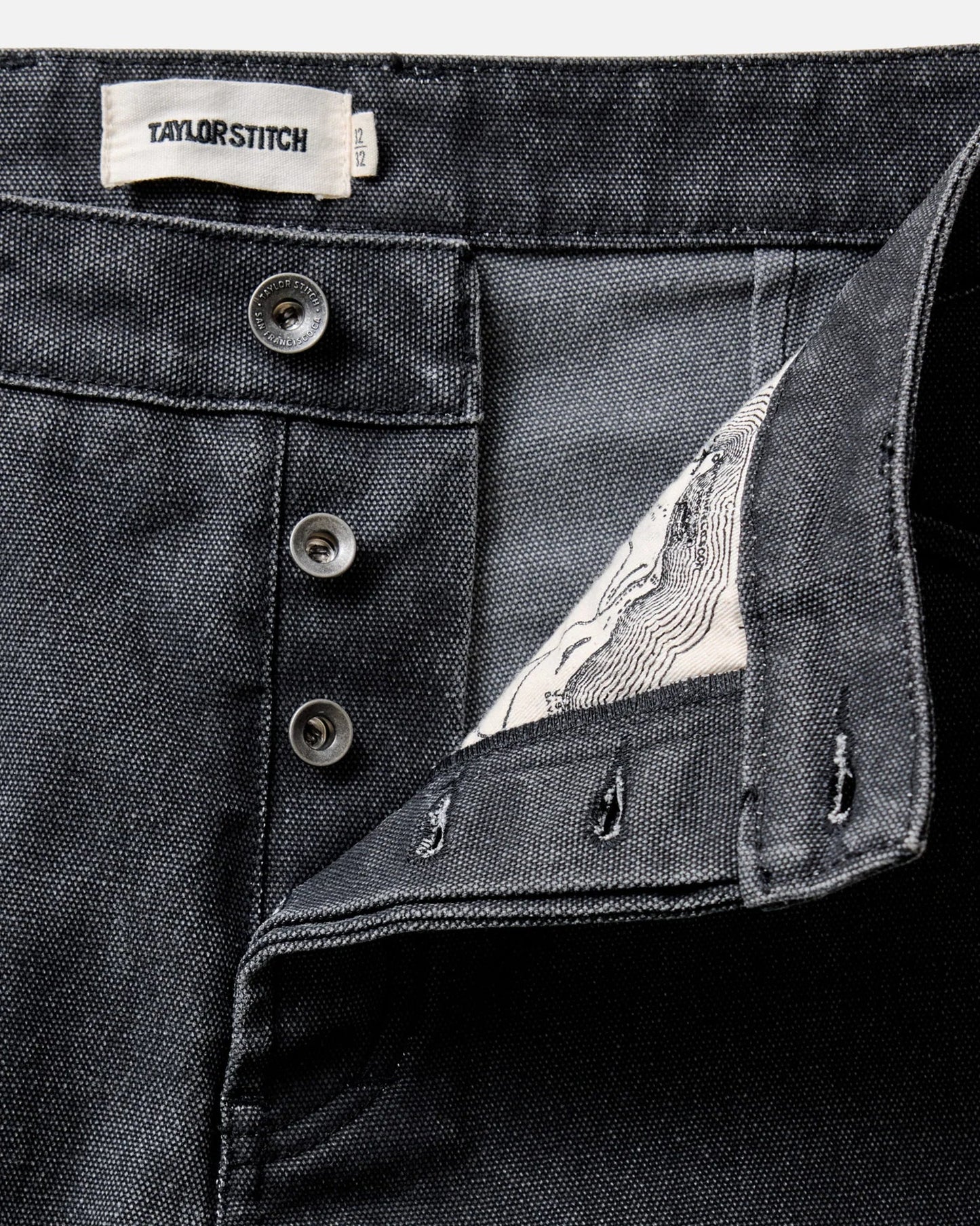 The Camp Pant in Coal Chipped Canvas - MST GoodsTaylor Stitch
