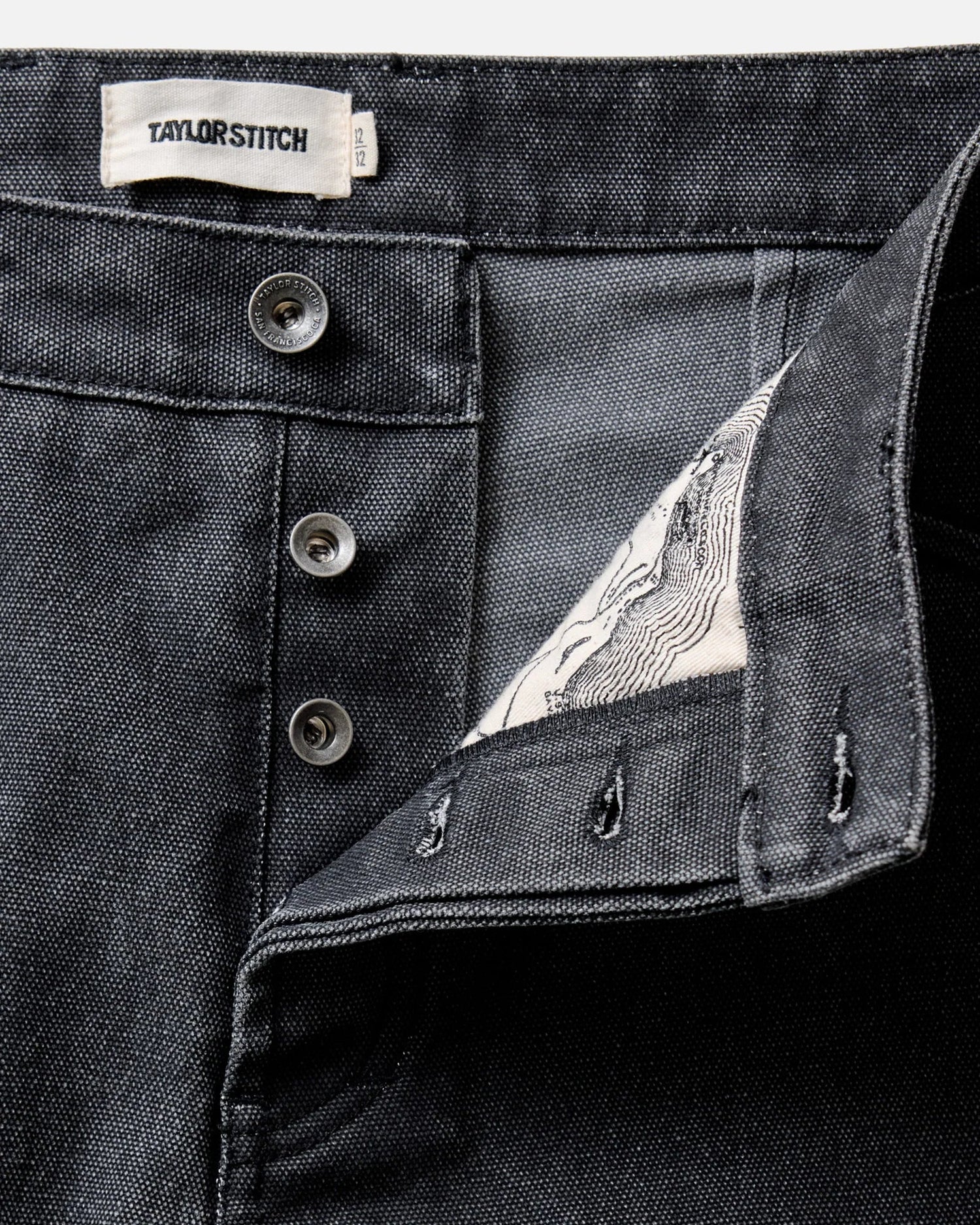 The Camp Pant in Coal Chipped Canvas - MST GoodsTaylor Stitch