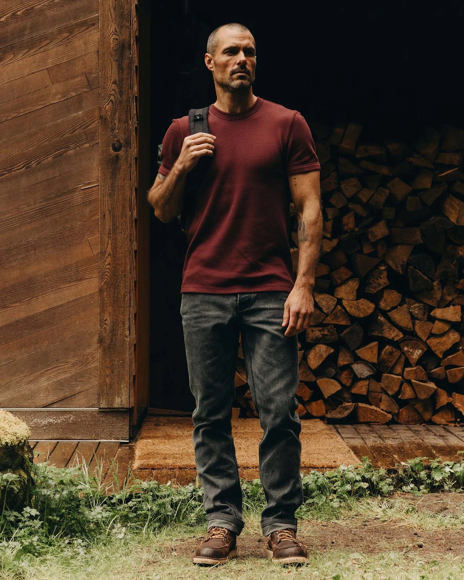 The Camp Pant in Coal Chipped Canvas - MST GoodsTaylor Stitch