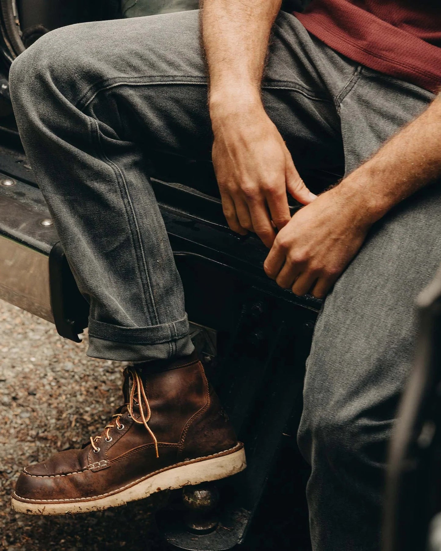 The Camp Pant in Coal Chipped Canvas - MST GoodsTaylor Stitch