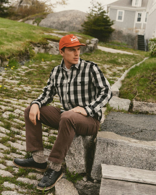 The Division Shirt Long Sleeve in Black Indigo Check - MST GoodsTaylor Stitch