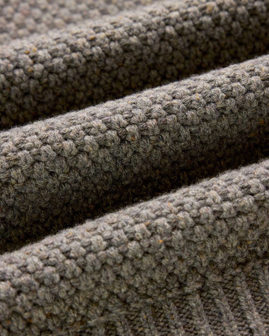 The Fisherman Sweater in Taupe Merino - MST GoodsHenleyTaylor Stitch