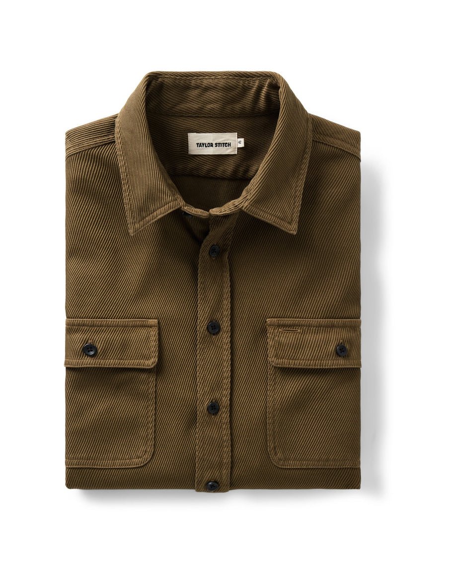 The Ledge Shirt in Bay Leaf Twill - MST GoodsTaylor Stitch