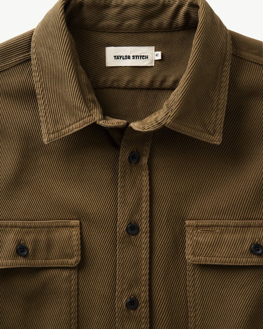 The Ledge Shirt in Bay Leaf Twill - MST GoodsTaylor Stitch