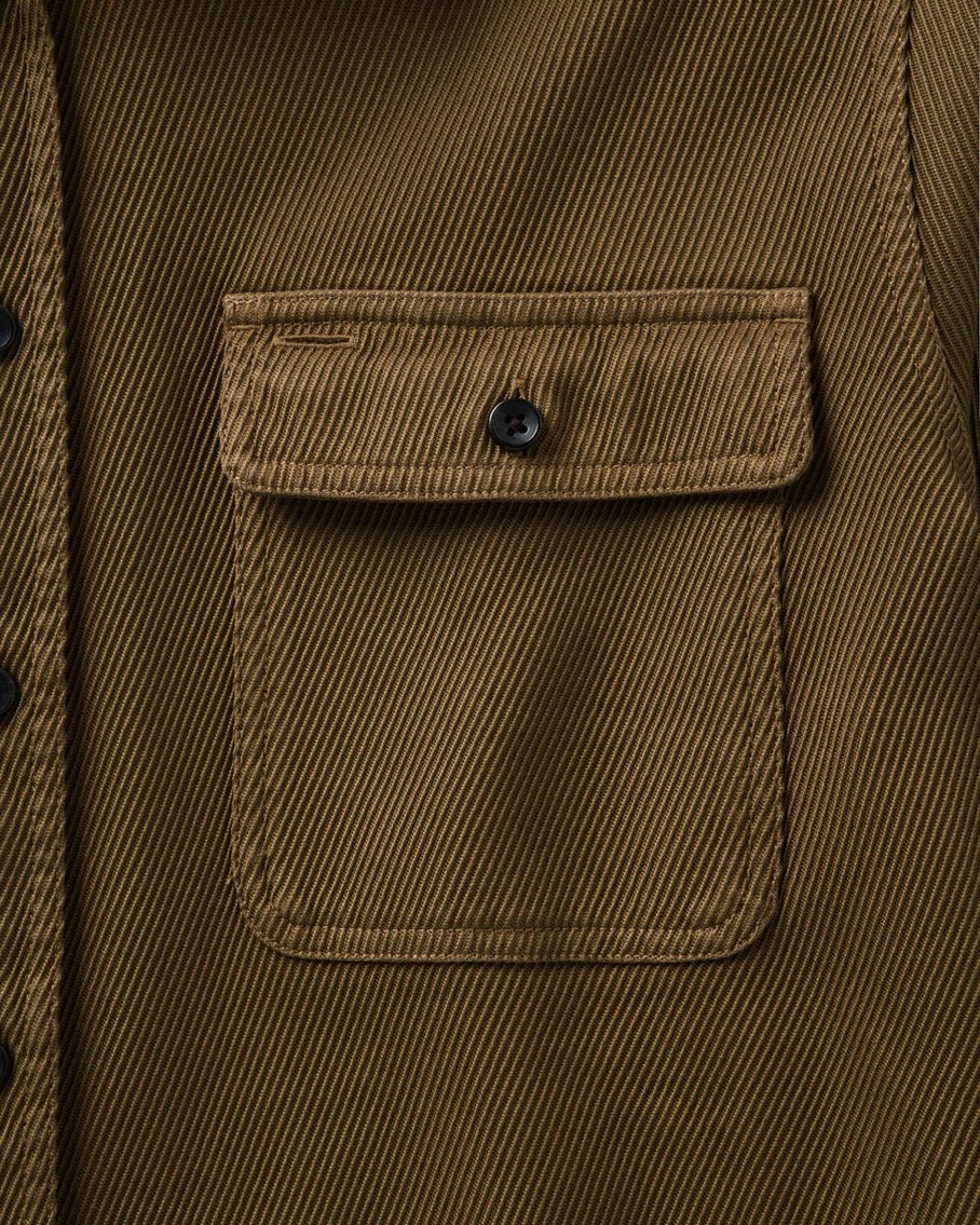 The Ledge Shirt in Bay Leaf Twill - MST GoodsTaylor Stitch