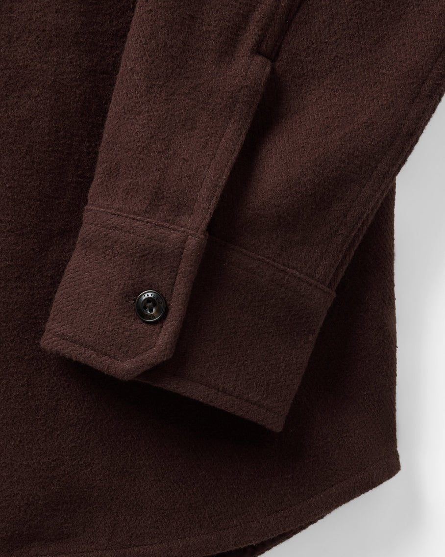 The Maritime Shirt Jacket in Burgundy Moleskin Twill - MST GoodsCoats & JacketsTaylor Stitch