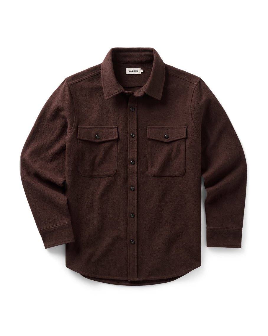 The Maritime Shirt Jacket in Burgundy Moleskin Twill - MST GoodsCoats & JacketsTaylor Stitch