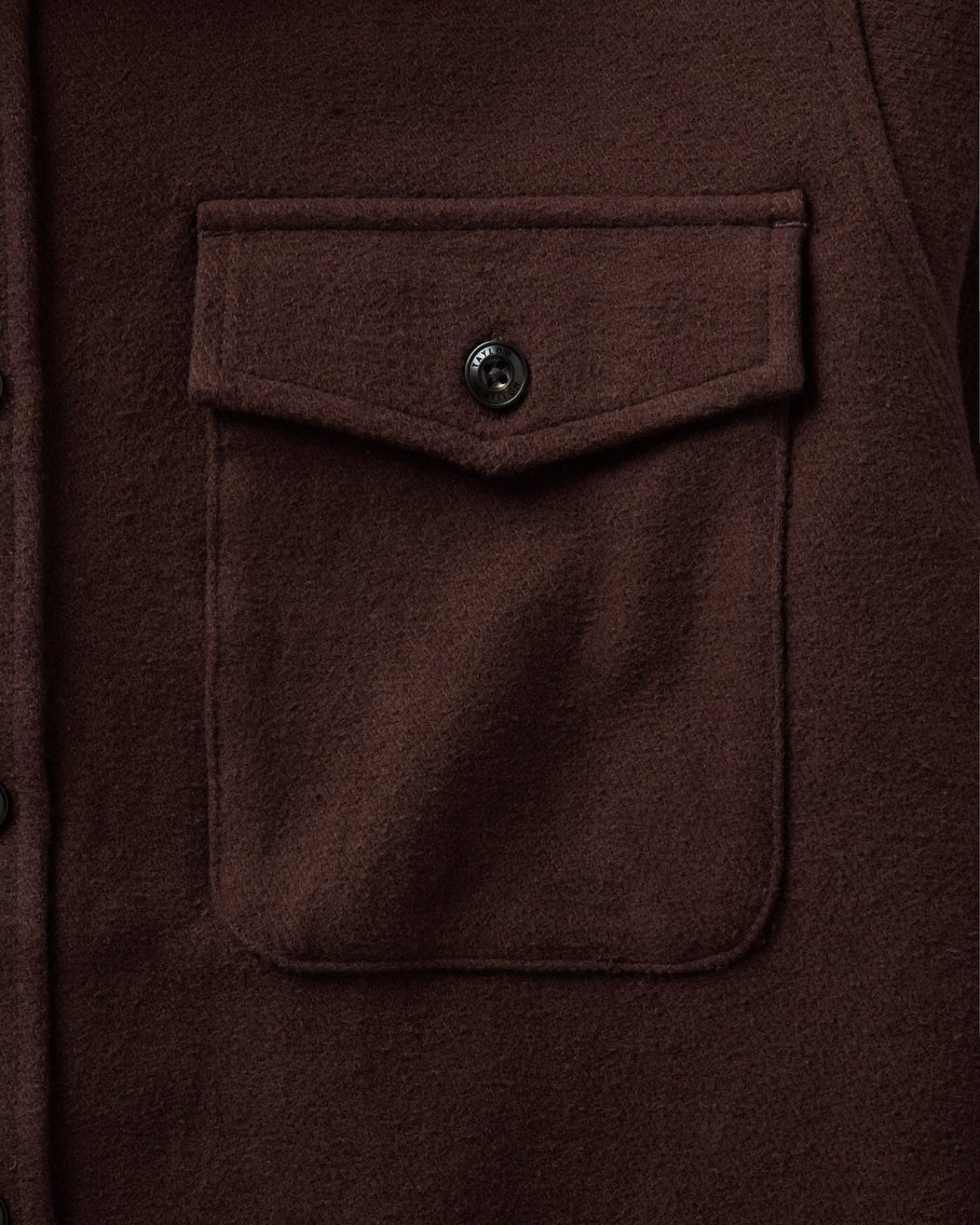 The Maritime Shirt Jacket in Burgundy Moleskin Twill - MST GoodsCoats & JacketsTaylor Stitch