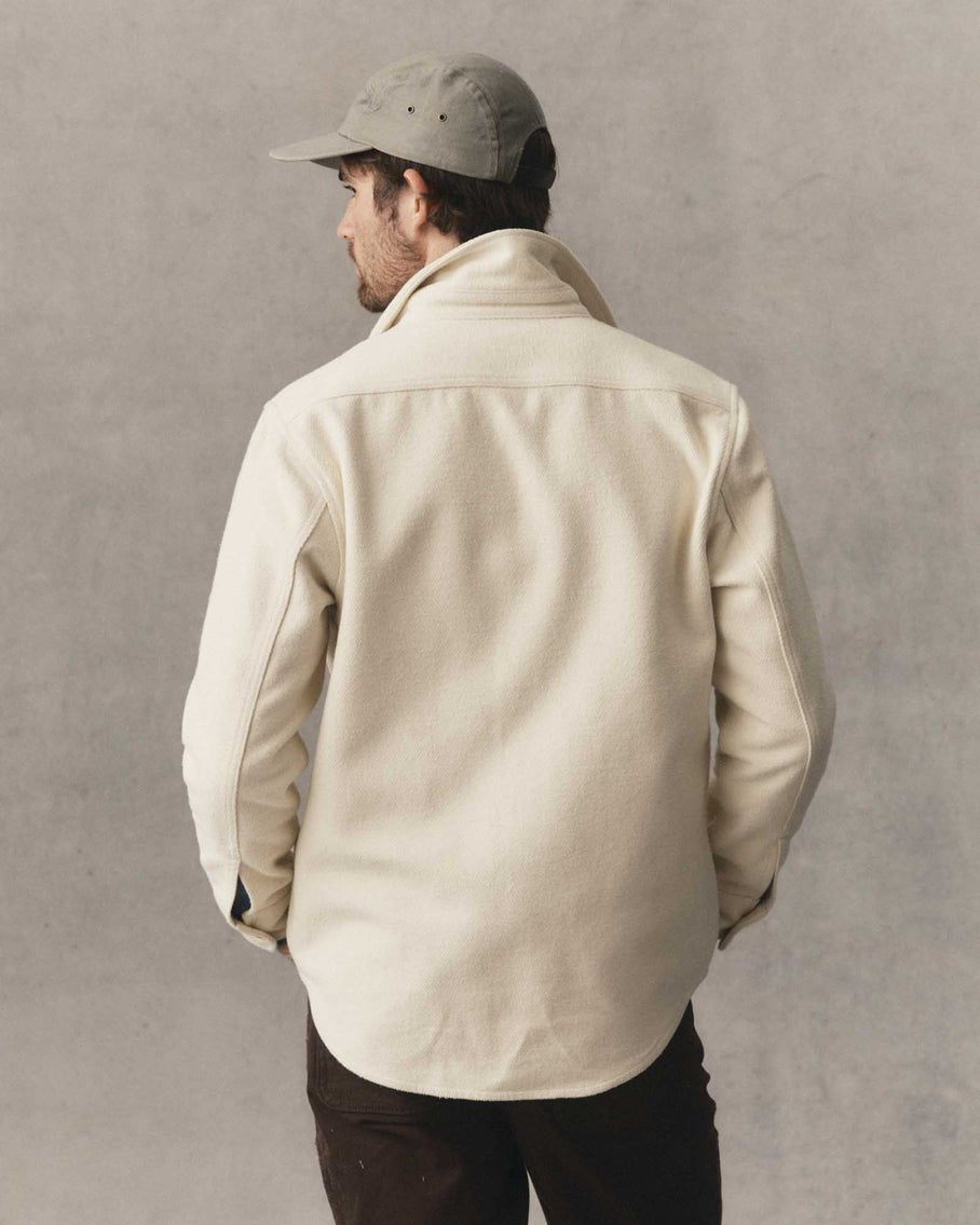 The Maritime Shirt Jacket in Vintage White Moleskin Twill - MST GoodsJacketTaylor Stitch