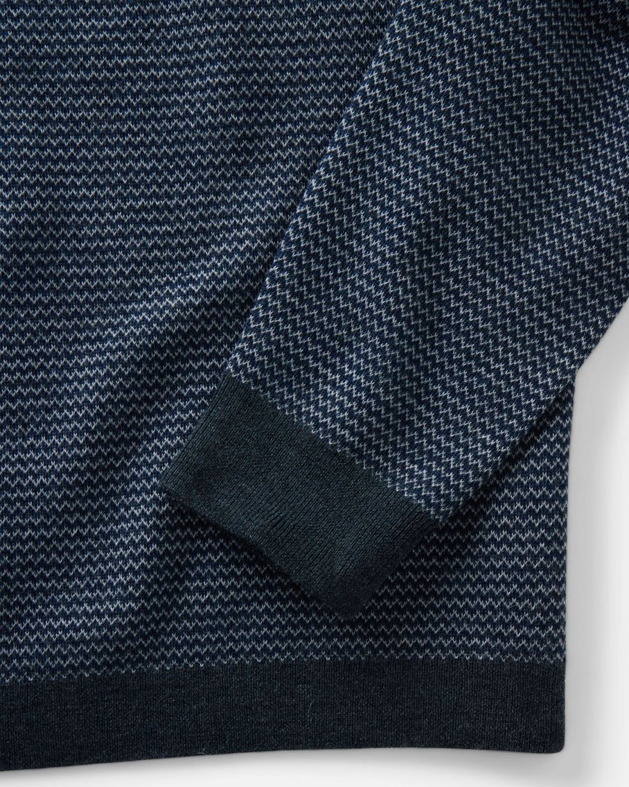 The Newton Sweater Polo in Navy Birdseye Merino - MST GoodsSweaterTaylor Stitch