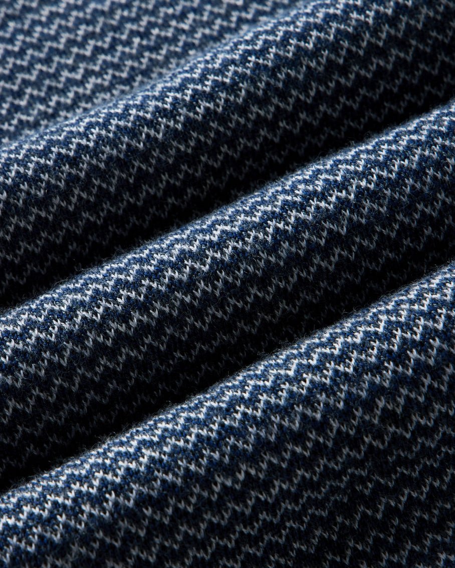 The Newton Sweater Polo in Navy Birdseye Merino - MST GoodsSweaterTaylor Stitch