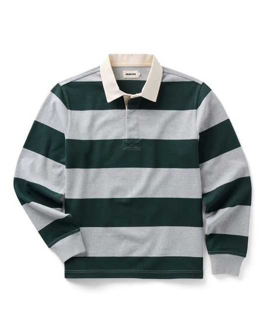 The Rugby Shirt in Dark Forest Stripe - MST GoodsTaylor Stitch