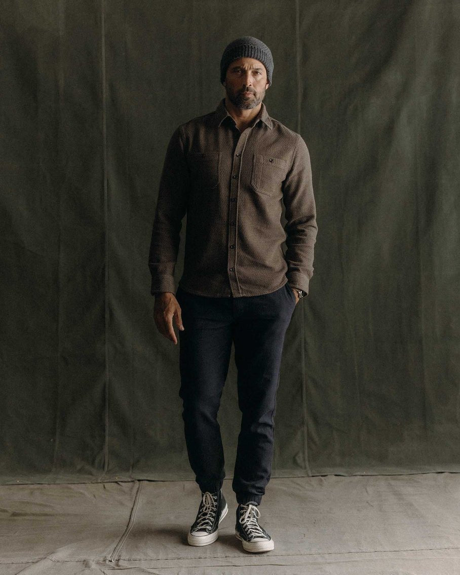 The Utility Shirt in Mulch Sashiko - MST GoodsButton up shirtTaylor Stitch