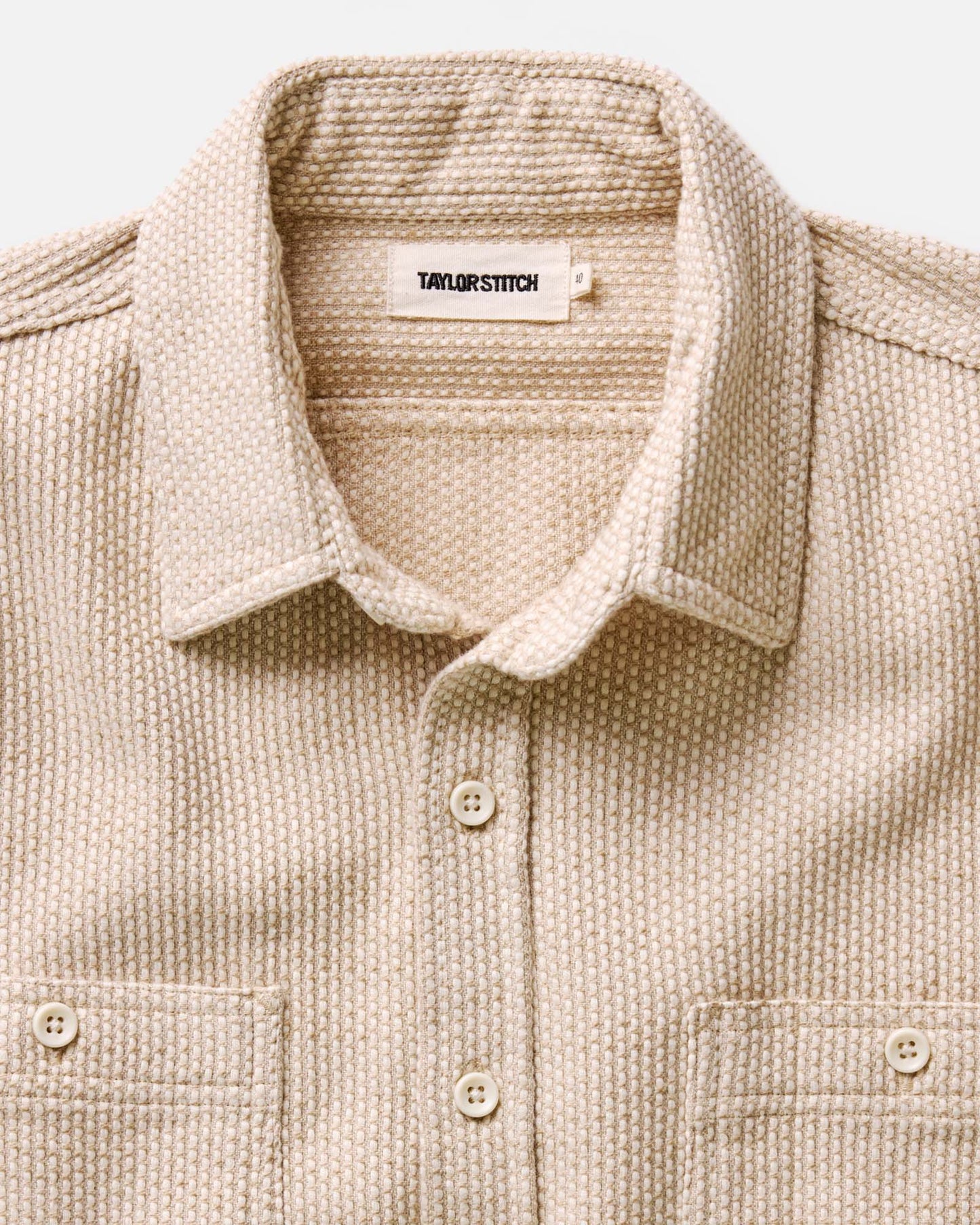 The Utility Shirt in Natural Sashiko - MST GoodsTaylor Stitch
