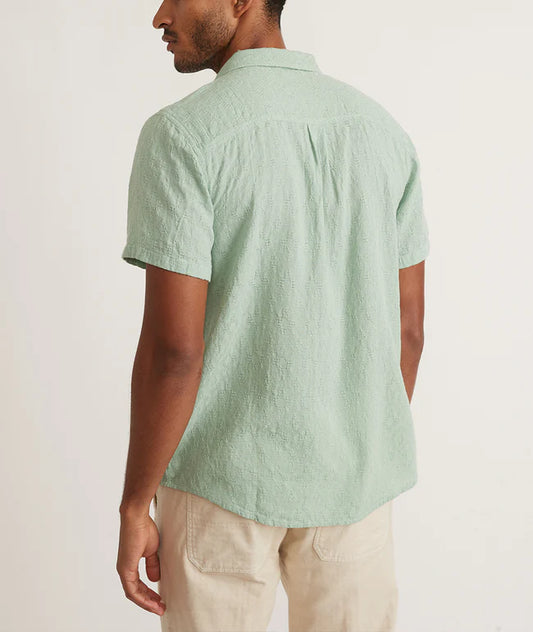 Theo Textured Shirt in Silt Green