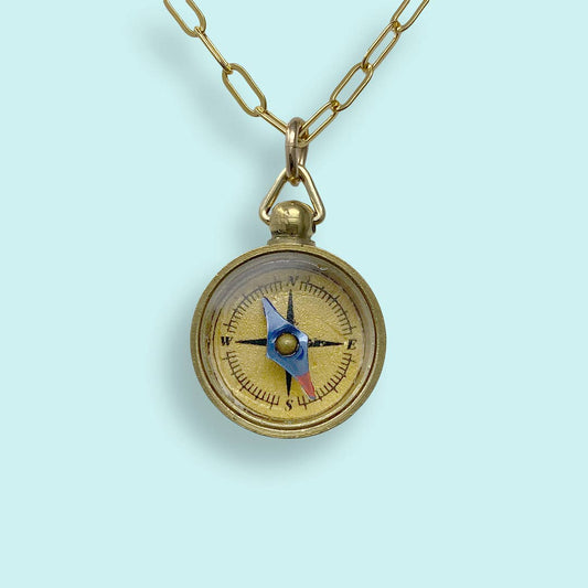 Tiny Compass on Gold Plated Chain Necklace - MST GoodsOrnamental Things