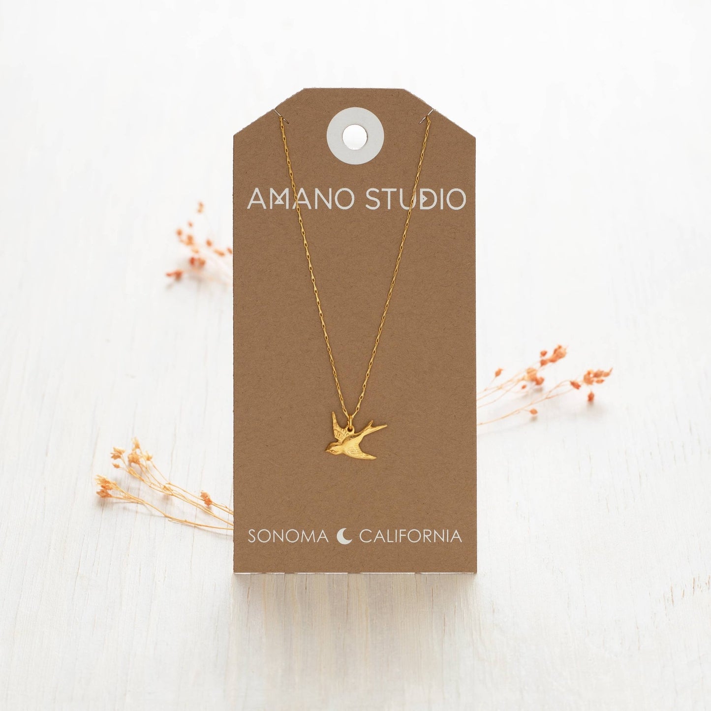 Tiny Swallow Bird Necklace - MST GoodsAmano Studio
