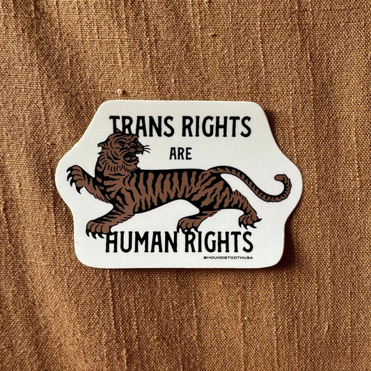 Trans Rights are Human Rights Sticker - MST GoodsHoundstooth Design + Supply Co