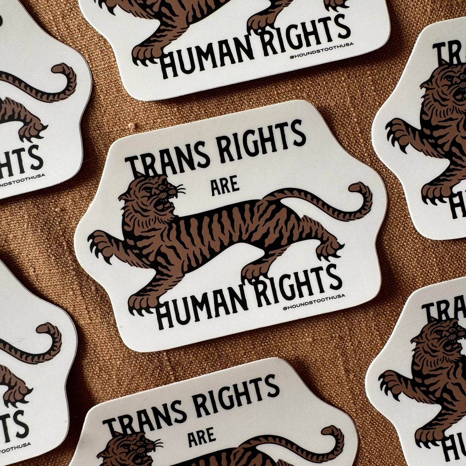 Trans Rights are Human Rights Sticker - MST GoodsHoundstooth Design + Supply Co