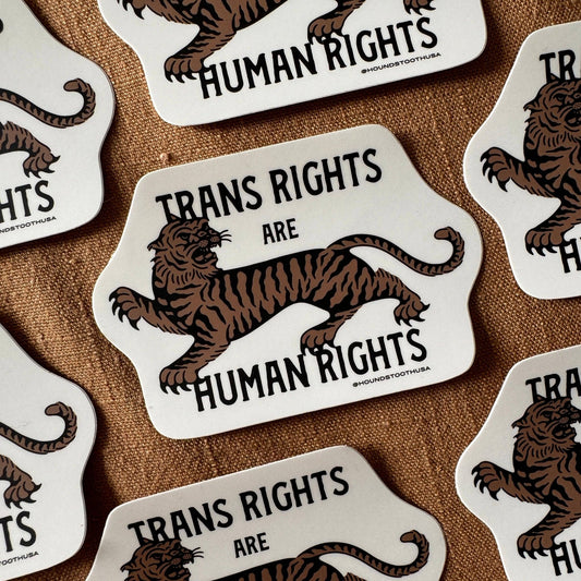 Trans Rights are Human Rights Sticker - MST GoodsHoundstooth Design + Supply Co
